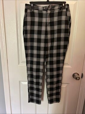 Hot Topic Black & White Plaid Dress Pants